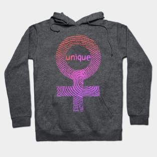 Unique Female Fingerprint Hoodie